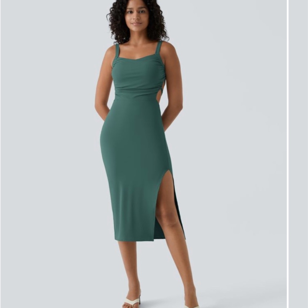 Elegant Green Midi Dress